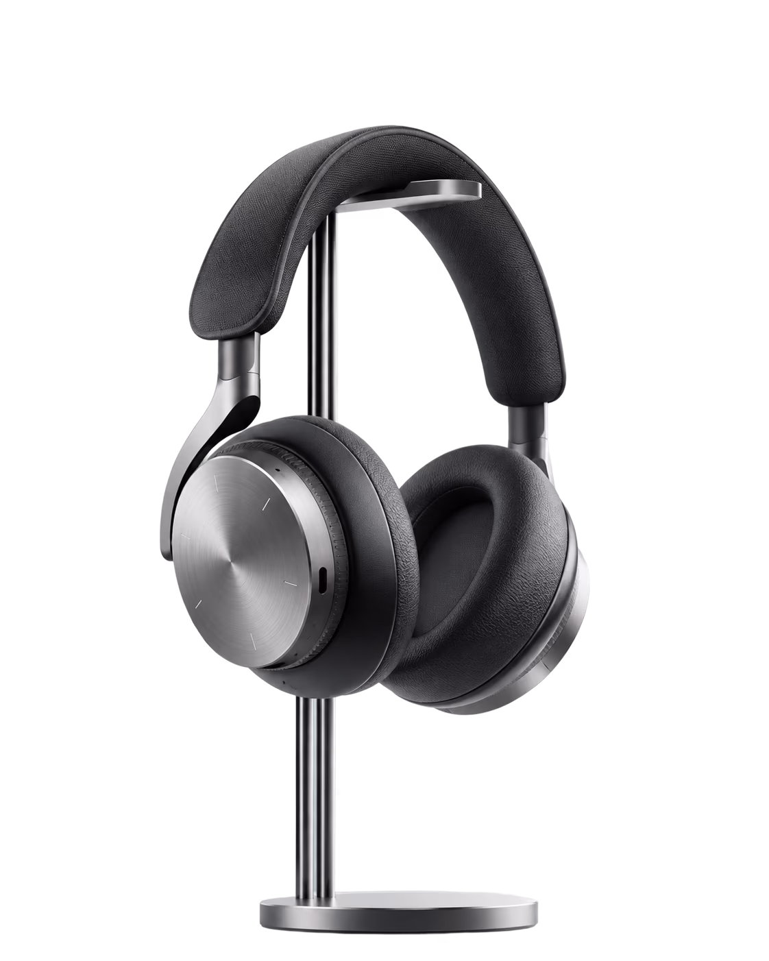 Sonicra headphones resting on a stand